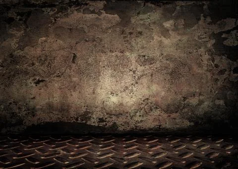 Grunge interior with copy-space Stock Photos