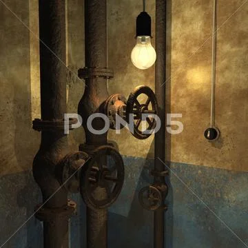 Grunge interior Stock Illustration
