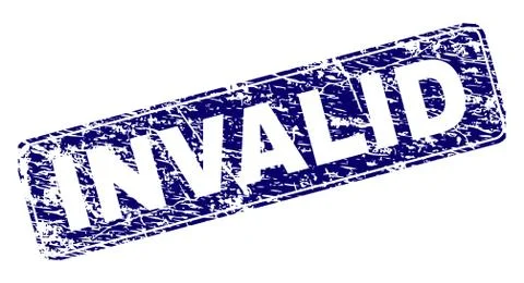 Grunge INVALID Framed Rounded Rectangle Stamp 스톡 일러스트