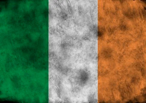 Grunge Ireland flag. Stock Illustration