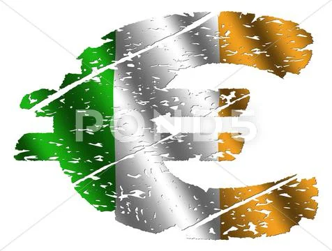 Grunge irish euro Stock Illustration