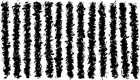 Grunge irregular black lines pattern over white Stock-Illustration