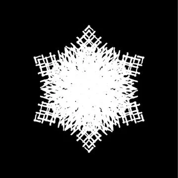 Grunge Isolate Snowflake Stock Illustration