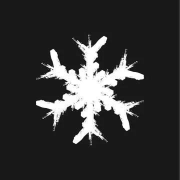 Grunge Isolate Snowflake Stock Illustration