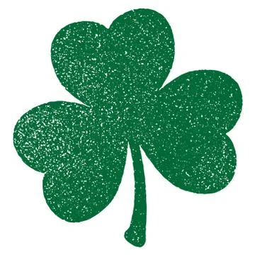 Grunge Isolated Clover Illustrazione stock