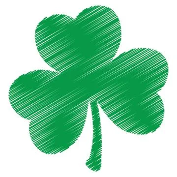 Grunge Isolated Clover Stock Illustration
