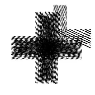 Grunge Isolated Cross Stock Illustration