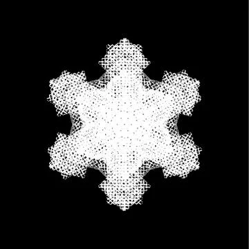 Grunge Isolated Snowflake Illustrazione stock