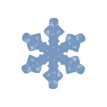 Grunge Isolated Snowflake Stock Illustration