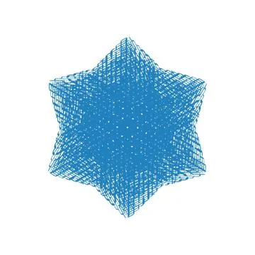 Grunge Isolated Snowflake Illustrazione stock