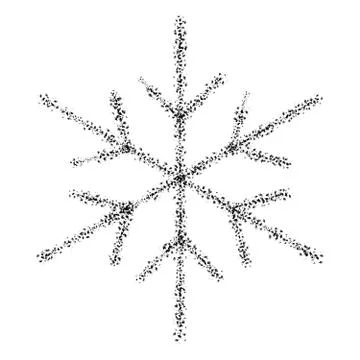 Grunge Isolated Snowflake Stock Illustration