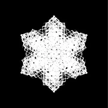 Grunge Isolated Snowflake Stock Illustration