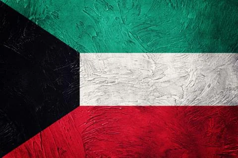 Grunge Kuwait flag. Kuwait flag with grunge texture. Illustrazione stock