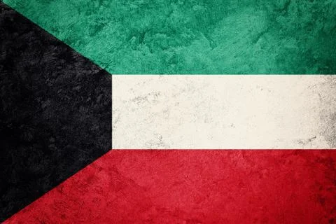 Grunge Kuwait flag. Kuwait flag with grunge texture. Illustrazione stock