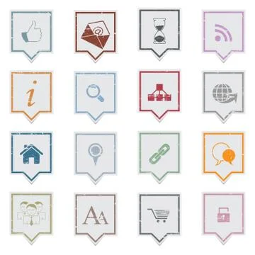 Grunge labels Stock Illustration