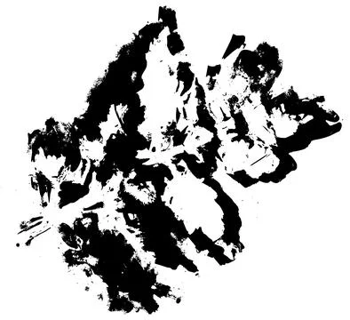 Grunge Leaf Texture Stamps in Black Ink Ilustração Stock