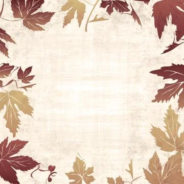 Grunge leeaf frame Stock Illustration