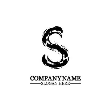 Grunge letter S, vector design element,S grungy font, brush, logo, symbol, ic Stockillustratie