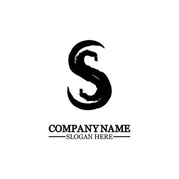 Grunge letter S, vector design element,S grungy font, brush, logo, symbol, ic Stock Illustration