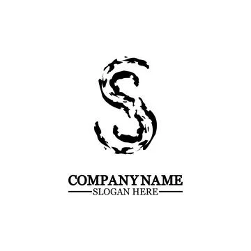 Grunge letter S, vector design element,S grungy font, brush, logo, symbol, ic Stock Illustration