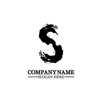 Grunge letter S, vector design element,S grungy font, brush, logo, symbol, ic Illustrazione stock