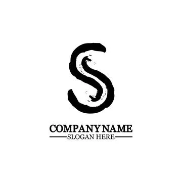 Grunge letter S, vector design element,S grungy font, brush, logo, symbol, ic Stock Illustration