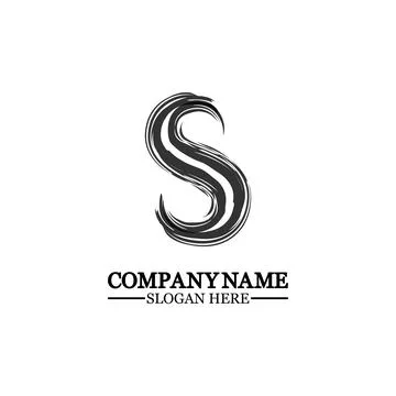 Grunge letter S, vector design element,S grungy font, brush, logo, symbol, ic Illustrazione stock