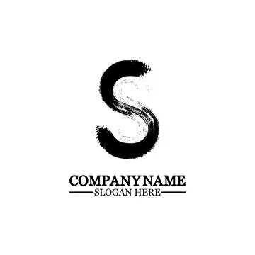 Grunge letter S, vector design element,S grungy font, brush, logo, symbol, ic Stock Illustration