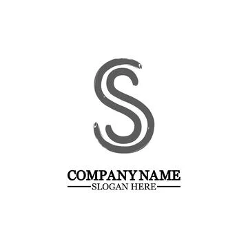 Grunge letter S, vector design element,S grungy font, brush, logo, symbol, ic Stock Illustration