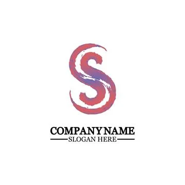 Grunge letter S, vector design element,S grungy font, brush, logo, symbol, ic Stock Illustration