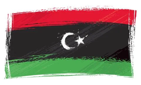 Grunge Libya flag Stock Illustration