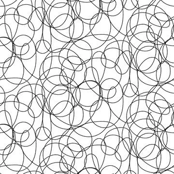 Grunge Lines Scribble Seamless Pattern Stock Illustration