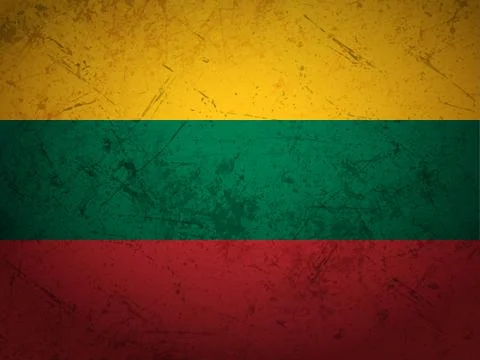 Grunge Lithuania flag Stock Illustration