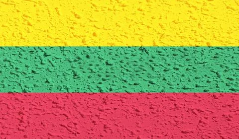 Grunge Lithuania flag. Lithuania flag with waving grunge texture. Vector back Stock Illustration