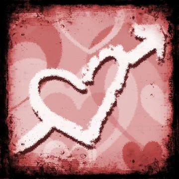 Grunge love Stock Illustration