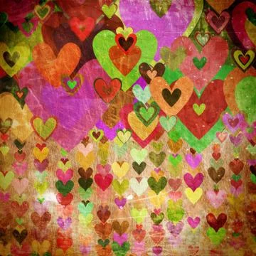 Grunge love pattern background Stockfoto's