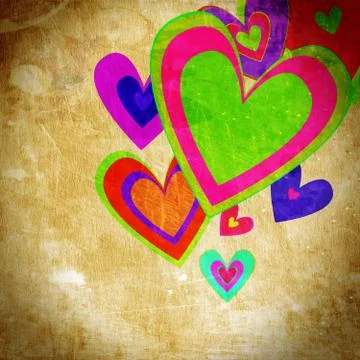 Grunge love pattern background Stock Photos