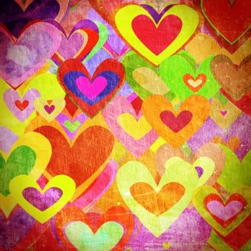 Grunge love pattern background Stock Photos