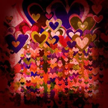 Grunge love pattern background Stock Photos