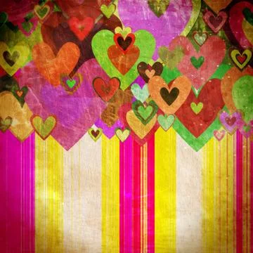 Grunge love pattern background Stock Photos