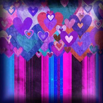 Grunge love pattern background Stock Photos