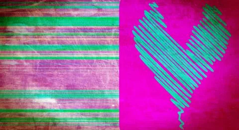 Grunge love pattern background Stockfoto's