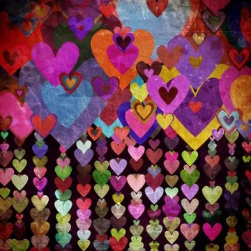 Grunge love pattern background Stock Photos