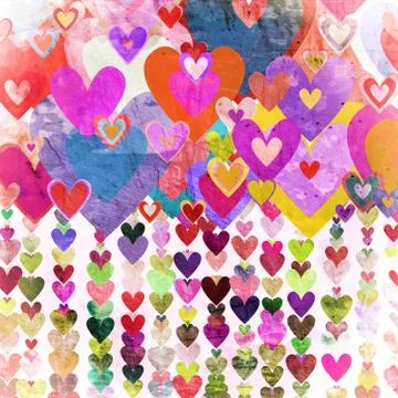 Grunge love pattern background Stock Photos