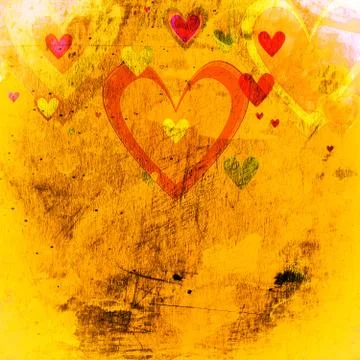 Grunge love pattern background Stockfoto's