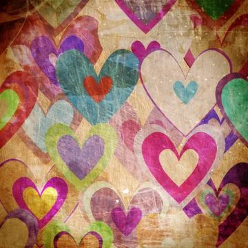 Grunge love pattern background Stock Photos