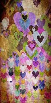 Grunge love pattern background Stock Photos