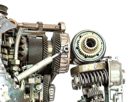 Grunge machine isolated Stock Photos