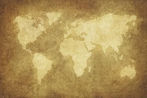 Grunge map of the world Stock Photos
