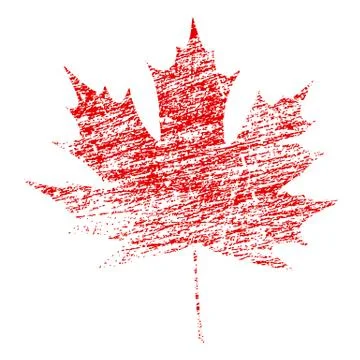 Grunge maple leaf Stock Illustration
